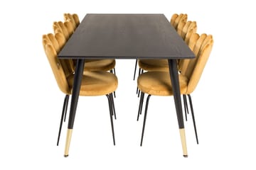 Daicy Spisegruppe 180 cm med 6 Limhamn Spisestoler Gul - Furniture Fashion - Møbler - Bord - Spisegruppe