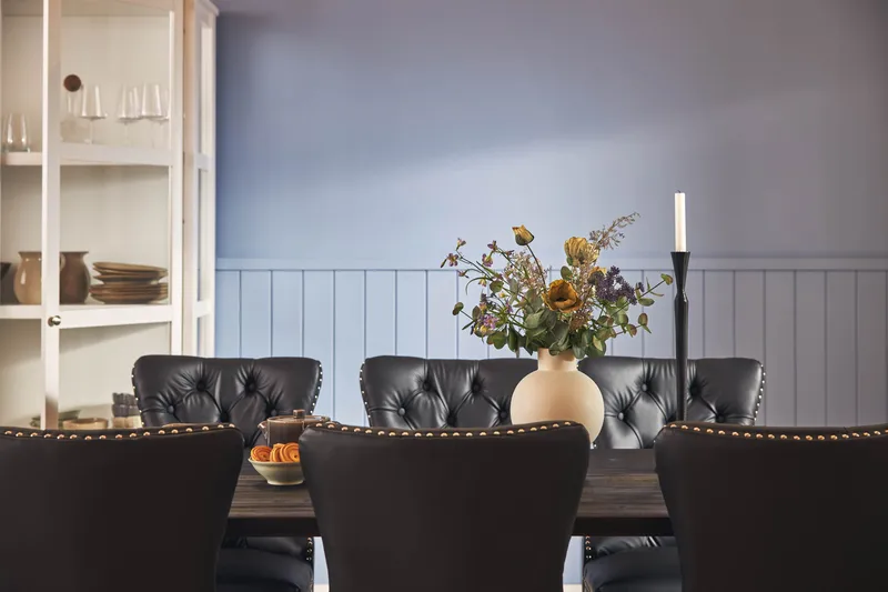 Dijon Spisegruppe 200 cm inkl. 6 Bergviken Stoler Kunstlær - Brun - Møbler - Bord - Spisegruppe