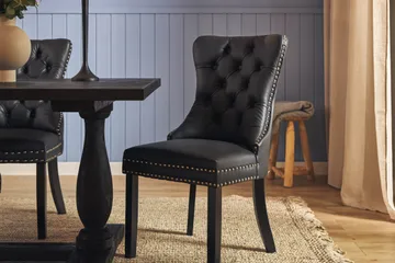 Dijon Spisegruppe 200 cm inkl. 6 Bergviken Stoler Kunstlær - Brun - Møbler - Bord - Spisegruppe