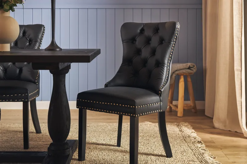 Dijon Spisegruppe 200 cm inkl. 6 Bergviken Stoler Kunstlær - Brun - Møbler - Bord - Spisegruppe