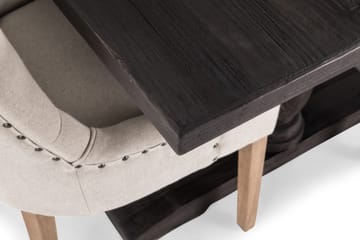 Dijon Spisegruppe 200 cm Rektangulær med 6 Viktoria Stoler - Vintage Tre / Beige Tre - Møbler - Bord - Spisegruppe