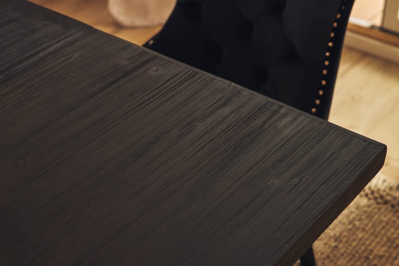 Dijon Spisegruppe 200 cm Rektangulært Spisebord med 6 Bergviken Stoler - Brun / Svart / Fløyel - Oppbevaring - Oppbevaringsmøbler - Sideboard & skjenk