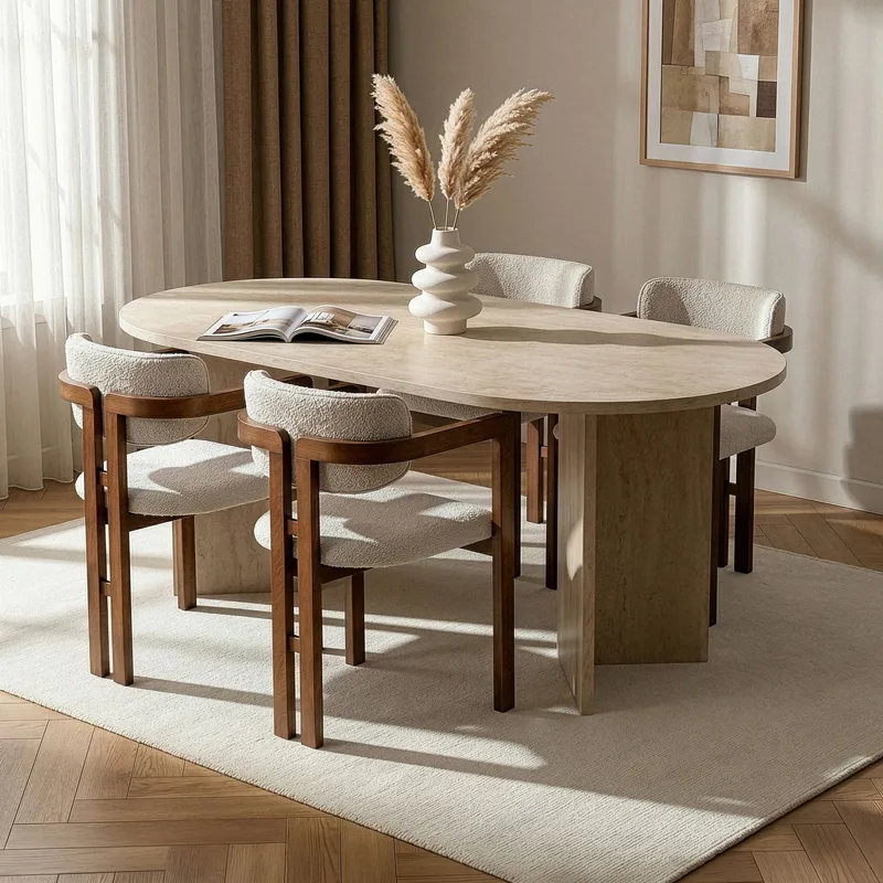 Dining Table & Chairs Set Nordure - Møbler - Bord - Spisegruppe