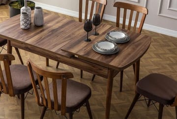 Extendable Dining Table & Chairs Set (7 Pieces) Homitis - Møbler - Bord - Spisegruppe