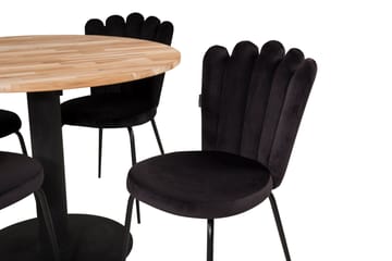 Ezra Spisegruppe med 4 Limhamn Spisestolerar Svart - Furniture Fashion - Møbler - Bord - Spisegruppe