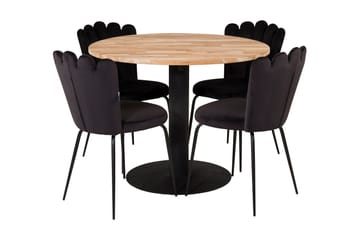 Ezra Spisegruppe med 4 Limhamn Spisestolerar Svart - Furniture Fashion - Møbler - Bord - Spisegruppe