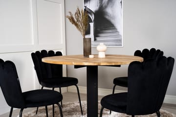 Ezra Spisegruppe med 4 Limhamn Spisestolerar Svart - Furniture Fashion - Møbler - Bord - Spisegruppe