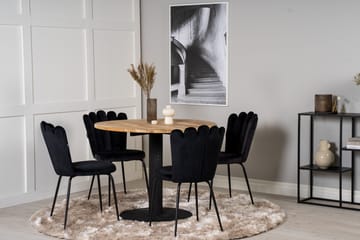 Ezra Spisegruppe med 4 Limhamn Spisestolerar Svart - Furniture Fashion - Møbler - Bord - Spisegruppe