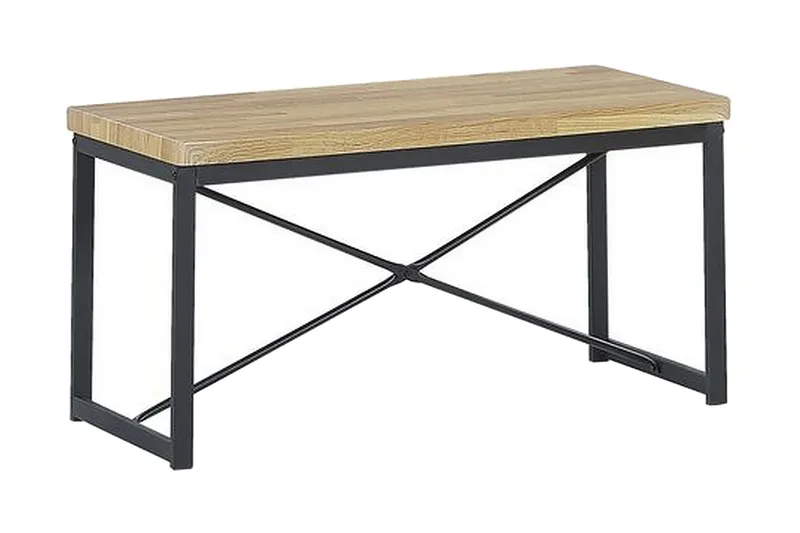 Flixton Spisegruppe 110 cm Inkl. 2 stoler + benk - Lysebrun/Svart - Møbler - Bord - Spisegruppe