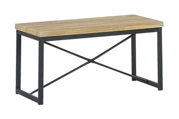 Flixton Spisegruppe 110 cm Inkl. 2 stoler + benk - Lysebrun/Svart - Møbler - Bord - Spisegruppe