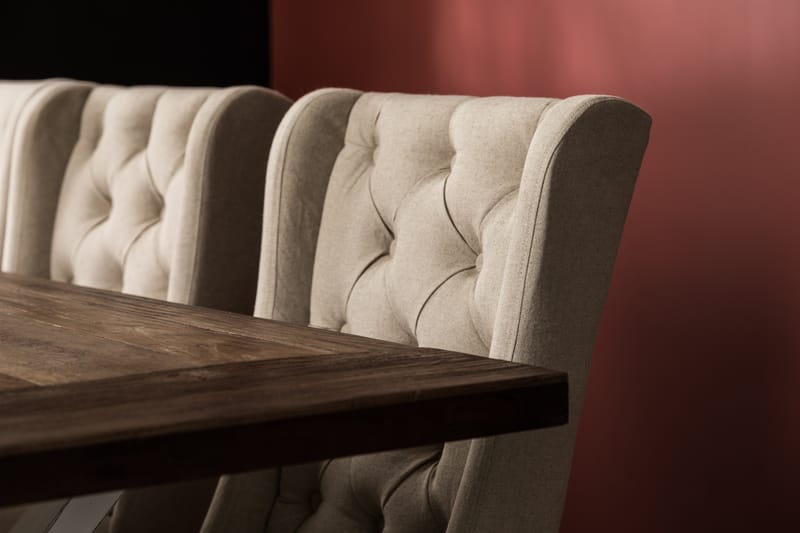Forlengningsbar Spisegruppe Yorkshire 200 cm m 6 Isolde Stol - Natur|Hvit|Beige - Møbler - Bord - Spisegruppe