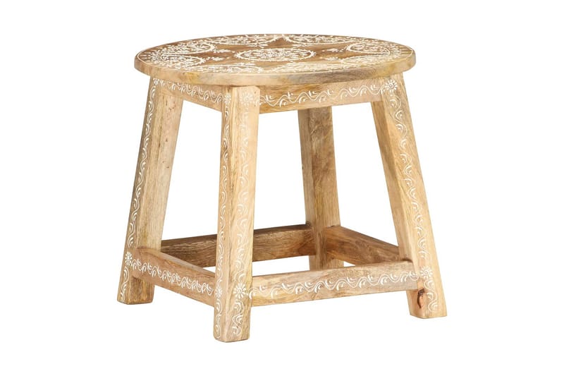 Håndmalt krakk 38x38x35 cm heltre mango - Spisegruppe