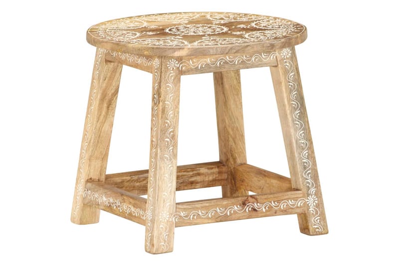 Håndmalt krakk 38x38x35 cm heltre mango - Spisegruppe