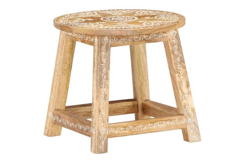 Håndmalt krakk 38x38x35 cm heltre mango - Spisegruppe
