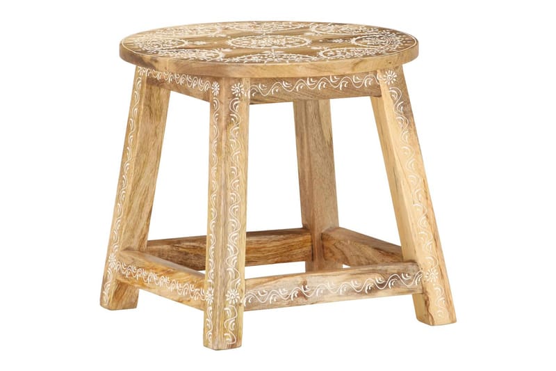 Håndmalt krakk 38x38x35 cm heltre mango - Spisegruppe