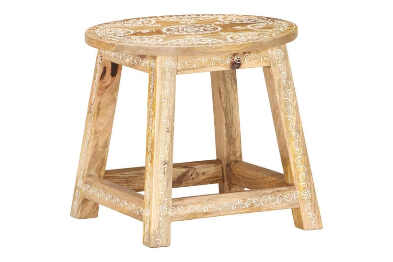 Håndmalt krakk 38x38x35 cm heltre mango - Spisegruppe