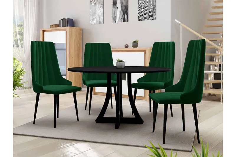 Hollan Spisegruppe Grønn - Møbler - Bord - Spisegruppe