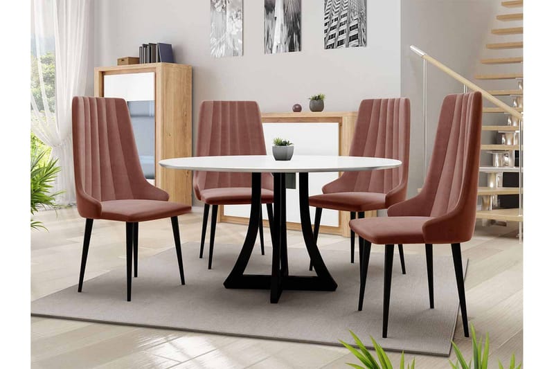 Hollan Spisegruppe Rosa - Møbler - Bord - Spisegruppe