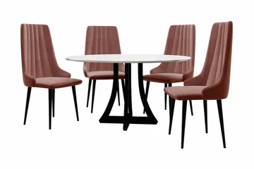 Hollan Spisegruppe Rosa - Møbler - Bord - Spisegruppe