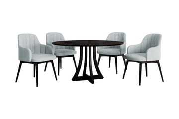 Hollan Spisegruppe Rund Grå|Svart - Møbler - Bord - Spisegruppe