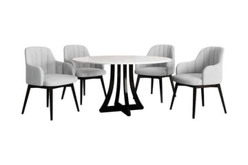 Hollan Spisegruppe Rund Grå|Svart - Møbler - Bord - Spisegruppe