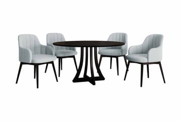 Hollan Spisegruppe Rund Grå|Svart - Møbler - Bord - Spisegruppe
