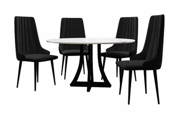 Hollan Spisegruppe Svart - Møbler - Bord - Spisegruppe