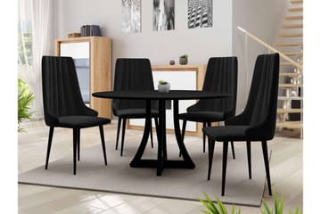 Hollan Spisegruppe Svart - Møbler - Bord - Spisegruppe