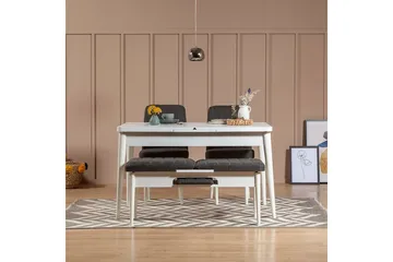 Idehult Spisegruppe 4 deler 75 cm - Hvit / Antrasitt - Møbler - Bord - Spisegruppe