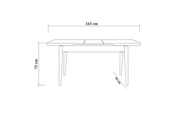Idehult Spisegruppe 4 deler 75 cm - Hvit / Antrasitt - Møbler - Bord - Spisegruppe