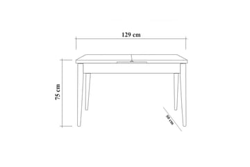 Idehult Spisegruppe 4 deler 75 cm - Hvit/Antrasitt - Møbler - Bord - Spisegruppe