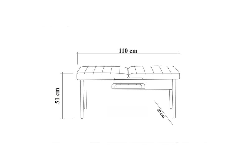 Idehult Spisegruppe 4 deler 75 cm - Hvit/Antrasitt - Møbler - Bord - Spisegruppe