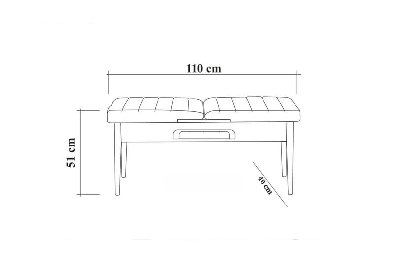 Idehult Spisegruppe 4 deler 75 cm - Tre/natur/Antrasitt - Møbler - Bord - Spisegruppe
