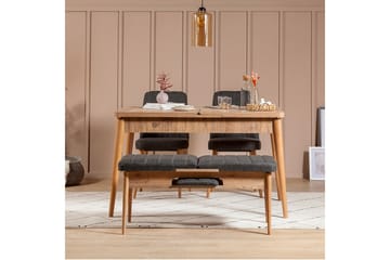 Idehult Spisegruppe 4 deler 75 cm - Tre/natur/Antrasitt - Møbler - Bord - Spisegruppe