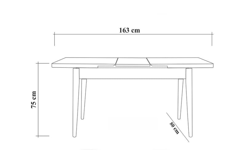 Idehult Spisegruppe 4 deler 75 cm - Tre/natur/Antrasitt - Møbler - Bord - Spisegruppe