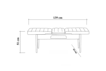 Idehult Spisegruppe 4 deler 75 cm - Valnøtt/Antrasitt - Møbler - Bord - Spisegruppe