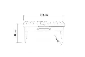 Idehult Spisegruppe 5 deler 75 cm - Tre/natur/Antrasitt - Møbler - Bord - Spisegruppe