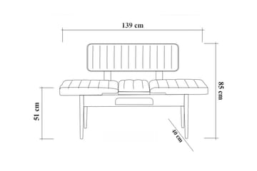 Idehult Spisegruppe 5 deler 75 cm - Tre/natur/Antrasitt - Møbler - Bord - Spisegruppe