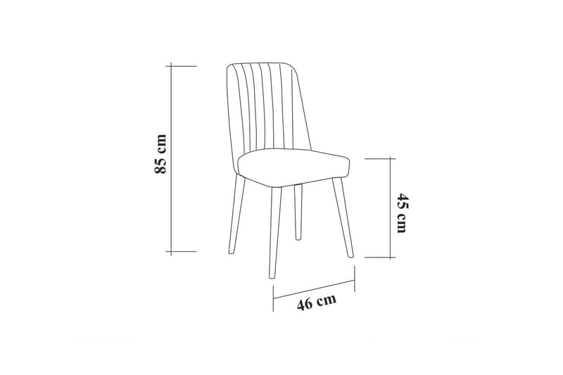 Idehult Spisegruppe 5 deler 75 cm - Tre/natur/Antrasitt - Møbler - Bord - Spisegruppe