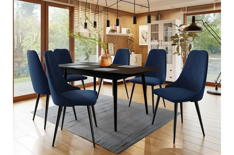 Ingram Spisegruppe Blå - Møbler - Bord - Spisegruppe
