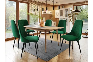 Ingram Spisegruppe Grønn - Møbler - Bord - Spisegruppe
