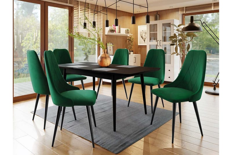 Ingram Spisegruppe Grønn - Møbler - Bord - Spisegruppe