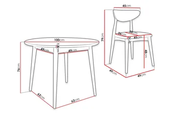 Ingram Spisegruppe Grønn - Møbler - Bord - Spisegruppe