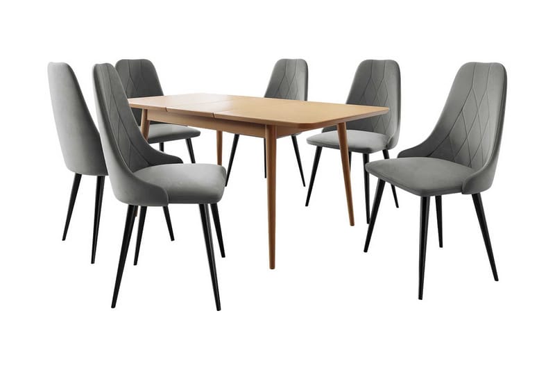 Ingram Spisegruppe Rund Grå