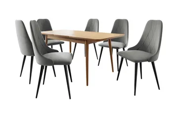 Ingram Spisegruppe Rund Grå - Møbler - Bord - Spisegruppe