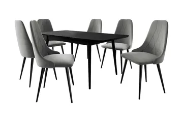 Ingram Spisegruppe Rund Grå - Møbler - Bord - Spisegruppe