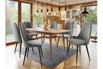 Ingram Spisegruppe Rund Grå - Møbler - Bord - Spisegruppe