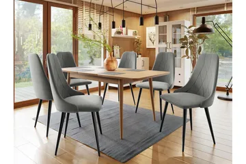 Ingram Spisegruppe Rund Grå - Møbler - Bord - Spisegruppe