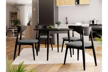 Ingram Spisegruppe Rund Svart - Møbler - Bord - Spisegruppe