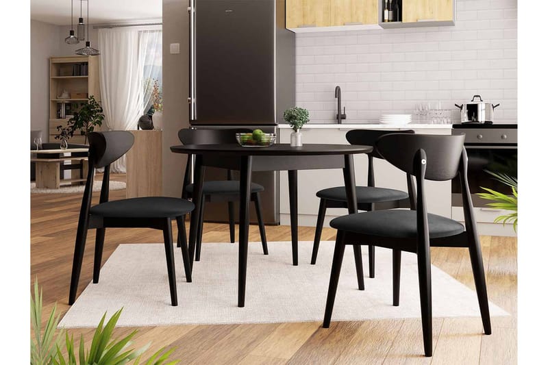 Ingram Spisegruppe Svart - Møbler - Bord - Spisegruppe